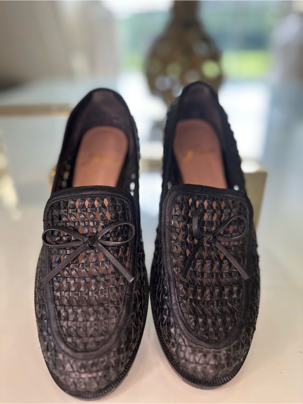 J Crew  Woven Leather Loafers sz 5 1/2